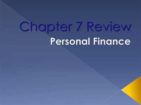 Read Foundations In Personal Finance Review Chapter 7 Answers 