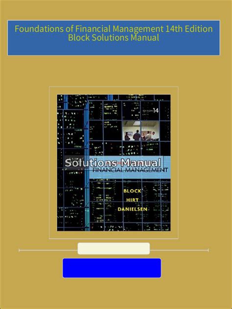Download Foundations Of Financial Management 14Th Edition Block 