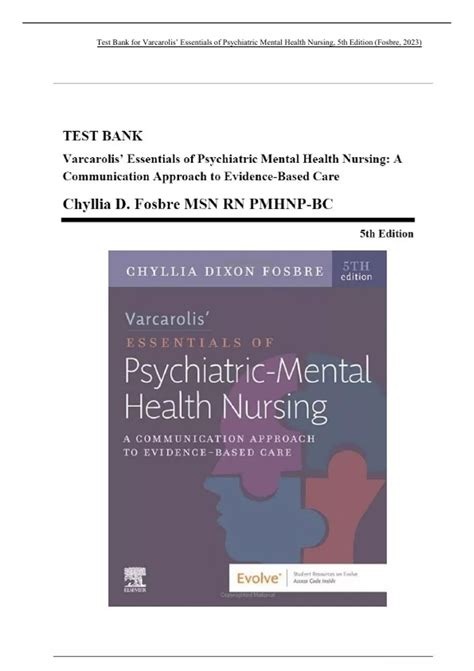 Read Online Foundations Of Mental Health Care 5Th Edition Study Guide Answers 