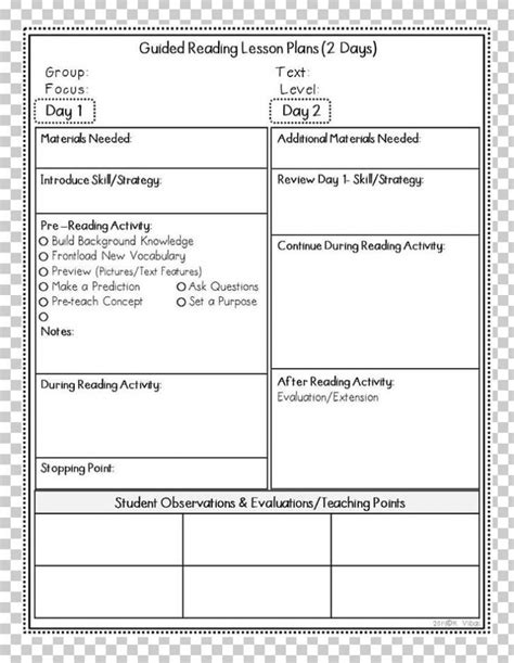 Full Download Fountas And Pinnell Guided Reading Lesson Plan Template 