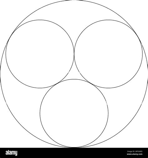 four circles are shown in the shape of a circle, with three smaller