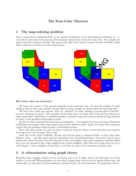 four coloring theorem