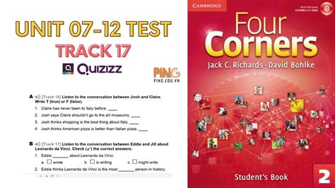 Four Corners 2 Answer Quiz Unit 7