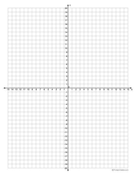 Four Quadrant Graph Paper 16 X 20