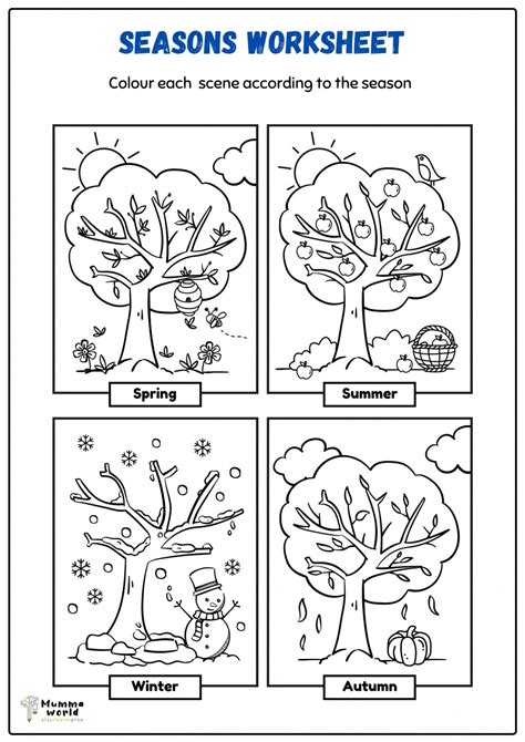 Four Seasons Worksheets Free Printables The Happy Housewife First Grade 4 Seasons Worksheet - First Grade 4 Seasons Worksheet