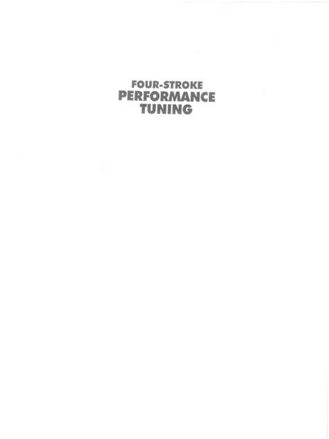 Four Stroke Performance Tuning 3rd Ed A Practical