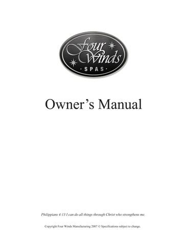 Four Winds Spas Manual