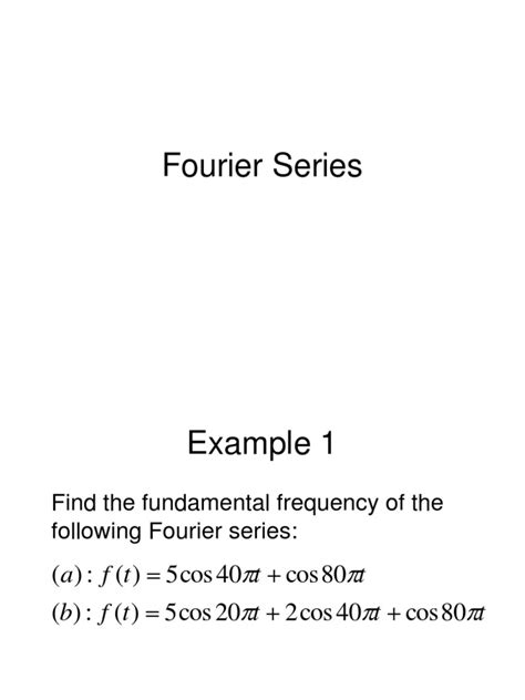 Download Fourier Series Problems And Solutions File Type Pdf 