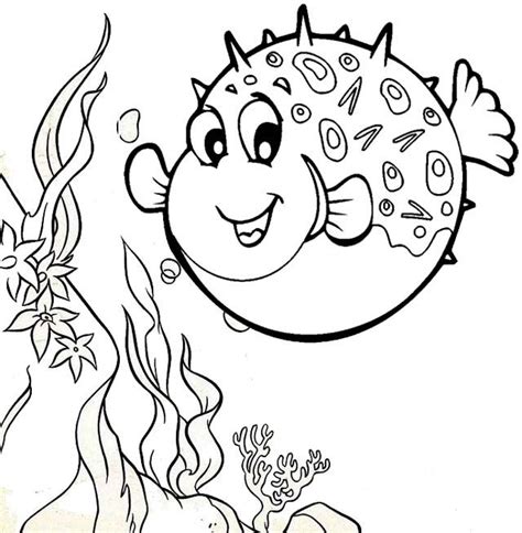 Fourteen Cute Puffer Fish Coloring Pages For Children Puffer Fish Coloring Page - Puffer Fish Coloring Page