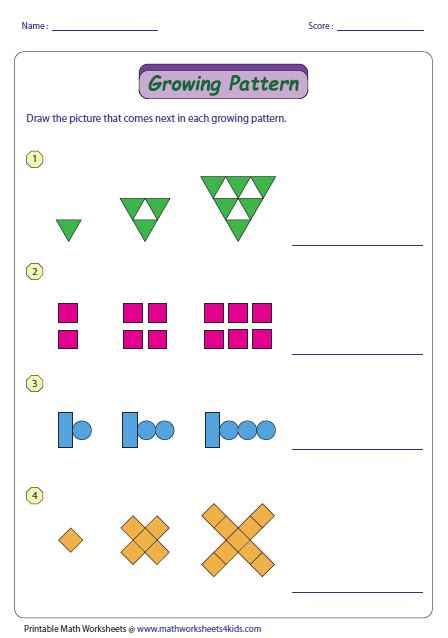 Fourth Grade Grade 4 Patterns Questions For Tests Pattern Rule Grade 4 - Pattern Rule Grade 4