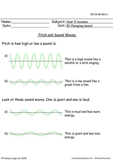 Fourth Grade Grade 4 Waves And Sound Questions Sound Worksheets Grade 4 - Sound Worksheets Grade 4