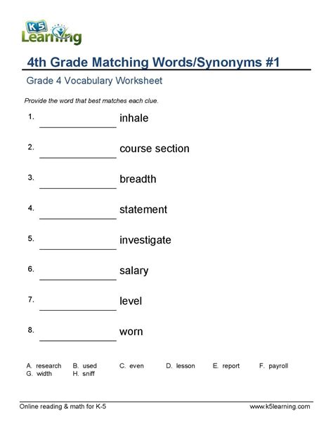Fourth Grade Spelling Worksheets K5 Learning Spelling Grade - Spelling Grade