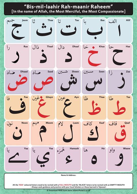 Fourth Letter Of The Arabic Alphabet With Examples 4th Letter Of Arabic Alphabet - 4th Letter Of Arabic Alphabet