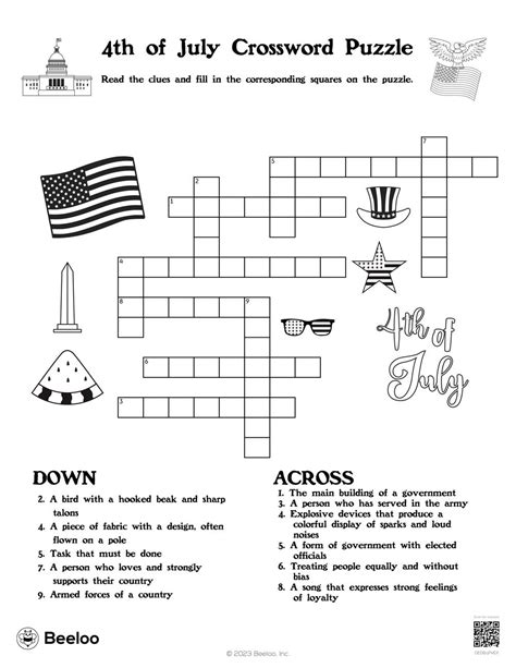 Fourth Of July Crossword Puzzle Diy Printable Generators Fourth Of July Crossword Puzzles Printable - Fourth Of July Crossword Puzzles Printable