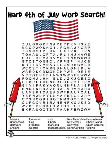 Fourth Of July Word Search Puzzles To Print Fourth Of July Crossword Puzzles Printable - Fourth Of July Crossword Puzzles Printable