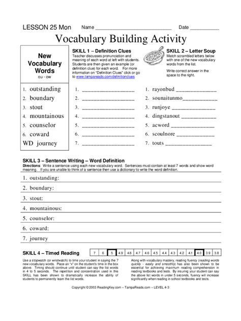 Read Online Fourth Edition Building Vocabulary Skills Test Answers 