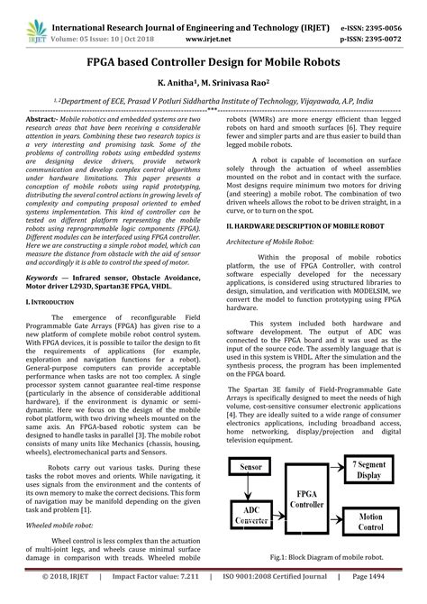 Read Fpga Based Controller For A Mobile Robot 