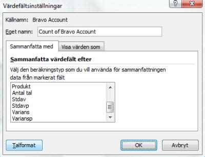 frågor excel