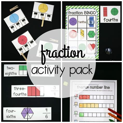 Fraction Activity Pack The Stem Laboratory First Grade Fraction Activities - First Grade Fraction Activities