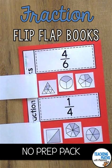 Fraction Apple Flip Up Booklet Flip Fractions - Flip Fractions