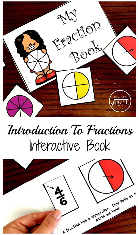 Fraction Book Introduction To Fractions And Fraction Vocabulary Words For Fractions - Vocabulary Words For Fractions