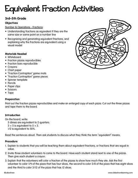 Fraction Lesson Plans Lesson On Fractions - Lesson On Fractions