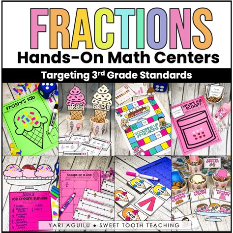Fraction Math Centers Math Mat Centers By Jennifer Fraction Math Centers - Fraction Math Centers