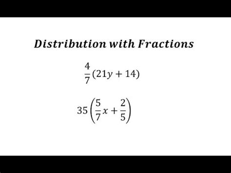 Fraction Math18 Distribute Fractions - Distribute Fractions