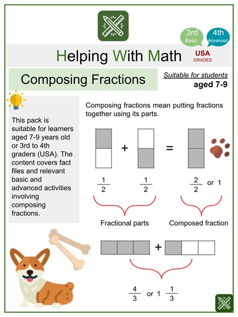 Fraction Mdash Math18 Composing Fractions - Composing Fractions