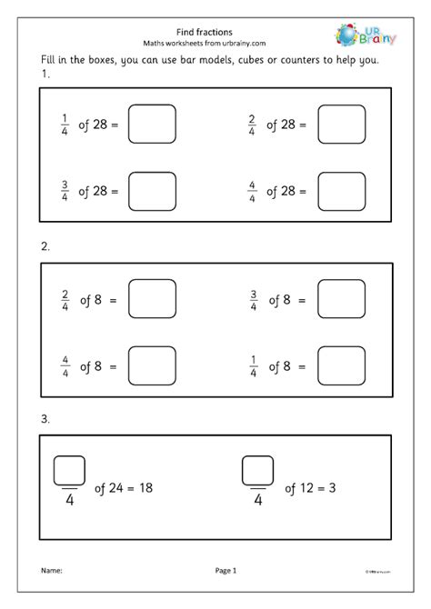 Fraction Of A Number Key Stage 2 Mathematics Fractions Of Numbers Ks2 - Fractions Of Numbers Ks2