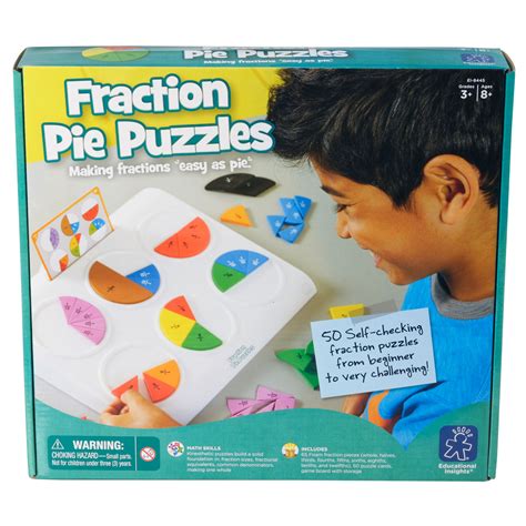 Fraction Pie Puzzles Educational Insights Ei 8445 Pie Fractions - Pie Fractions