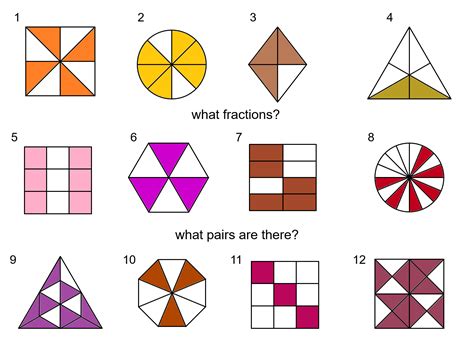Fraction Shading Mathsfaculty Shading Fractions Of Shapes - Shading Fractions Of Shapes