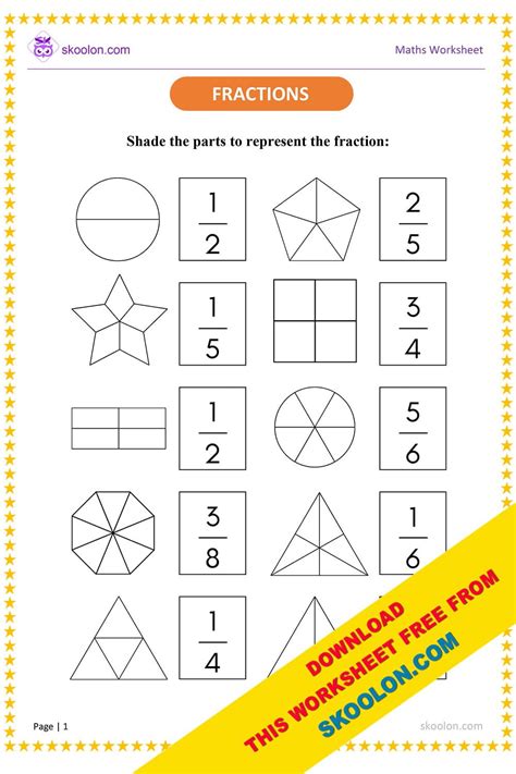 Fraction Worksheet For Class 3