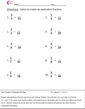 Fraction Worksheets Common Core Fractions - Common Core Fractions