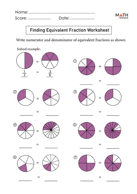 Fraction Worksheets Finding Equivalent Fractions Common Core - Finding Equivalent Fractions Common Core
