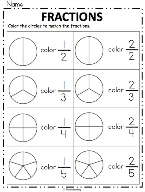 Fraction Worksheets For 1st Graders Kids Academy Fractions For First Graders - Fractions For First Graders