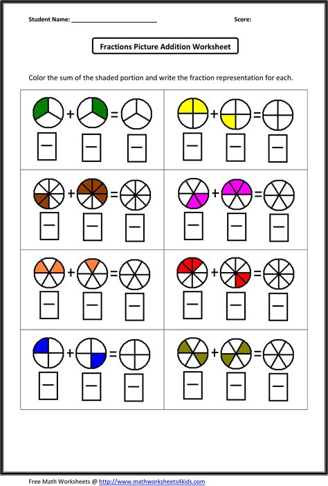 Fraction Worksheets Math Worksheets 4 Kids Intro To Fractions Worksheet - Intro To Fractions Worksheet
