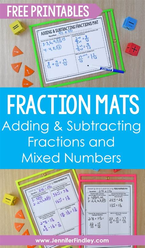 Fractions Adding And Subtracting   Fraction Mats Adding And Subtracting Fractions And Mixed - Fractions Adding And Subtracting