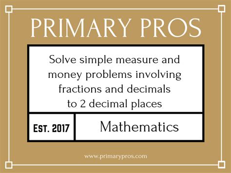 Fractions And Decimals Measure And Money Problem Solving Money And Fractions - Money And Fractions