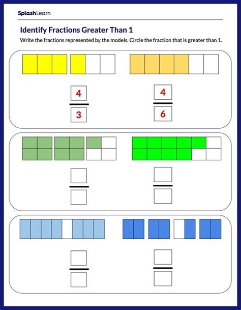 Fractions Greater Than 1 Worksheets Download Free Pdfs Fractions Greater Than 1 3rd Grade - Fractions Greater Than 1 3rd Grade