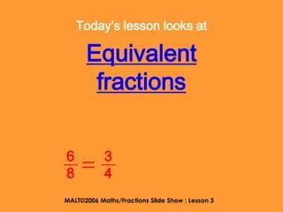 Fractions Lesson3 4 Ppt Equivalent Fractions Missing Number - Equivalent Fractions Missing Number