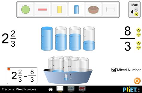 Fractions Mixed Numbers Phet Interactive Simulations Fractions To Mixed Numbers - Fractions To Mixed Numbers