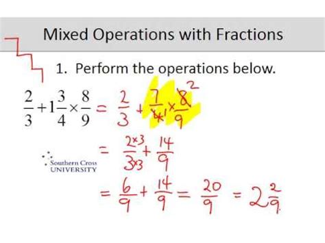 Fractions Mixed Operations With Mixed Numbers Edboost Operations With Fractions Practice - Operations With Fractions Practice