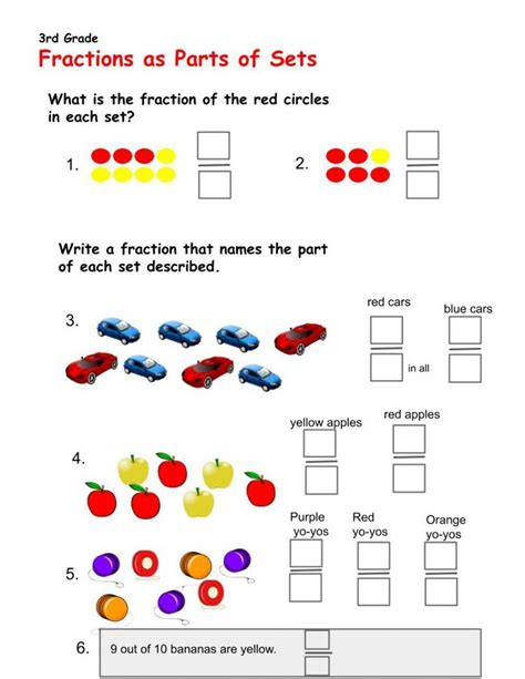 Fractions Of A Set Cut And Paste Worksheets Fractions Of A Set - Fractions Of A Set
