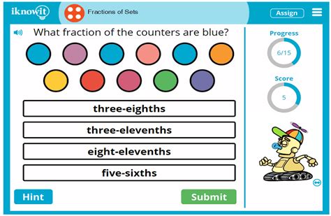 Fractions Of Sets Interactive Math Practice I Know Fractions Of A Set - Fractions Of A Set