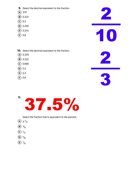 Fractions Percents To Decimals Multiple Choice Multipliying Fractions - Multipliying Fractions
