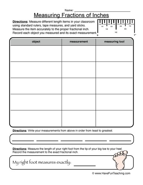Fractions Worksheets Tape Measure Fractions Worksheet - Tape Measure Fractions Worksheet