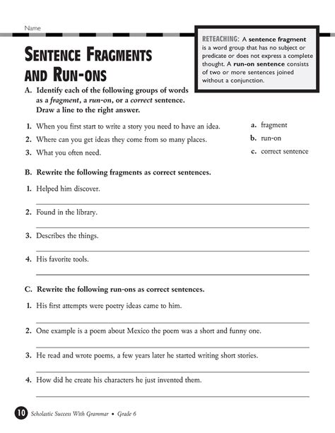 Read Fragments And Run Ons And Answer Key 