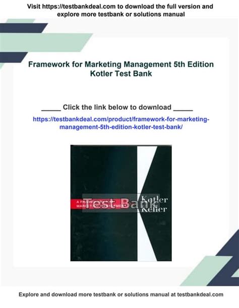 Framework For Marketing Management 5th Edition