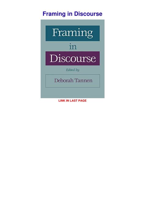 Read Framing In Discourse 